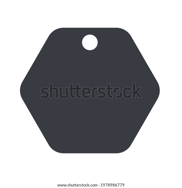 Dog Tag Template Vector Silhouette Dog Stock Vector (Royalty Free