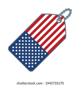 dog tag with usa design