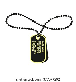 dog tags icon, isolated on white vector illustration logo.