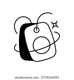 Etiquetas de perro Icono Vector Ilustración de stock
