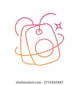 Etiquetas de perro Icono Vector Ilustración de stock