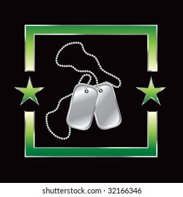 dog tags on star frame