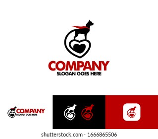 Logotipo de cola de perro para tienda de petshop