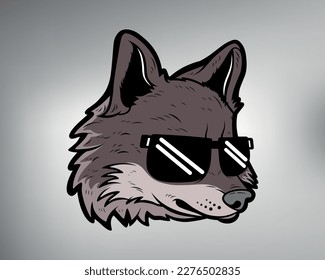 dog tattoo sketch  vector drawing funny dog ​​in sunglasses  dog head logo