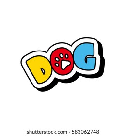 Dog text letter logo