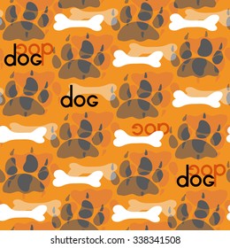 Dog Textile Pattern. Vector seamless.
