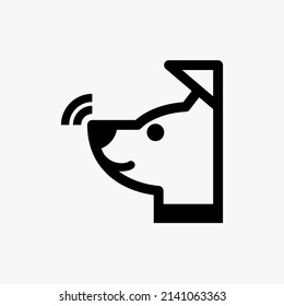 Dog that smells, vector icon design