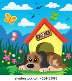Dog thematic image 2 - eps10 vector illustration.