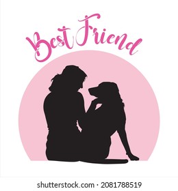 Dog themed logo, animal vector Illustration