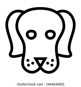 dog thin line vector icon