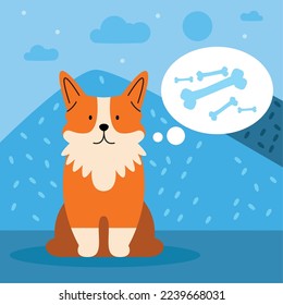 dog thinking in bones character