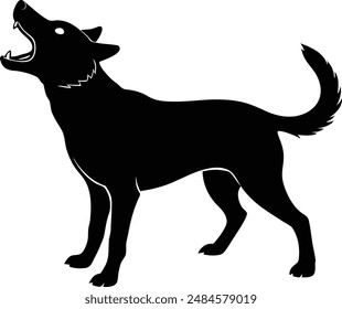 dog this is a editable eps file vector silhouette illustration 
