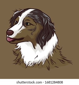 dog tongue hanging out illustrations