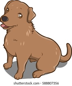 A dog with tongue out and smiles
