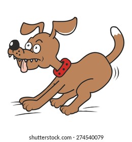 dog and tongue, vector ilustration