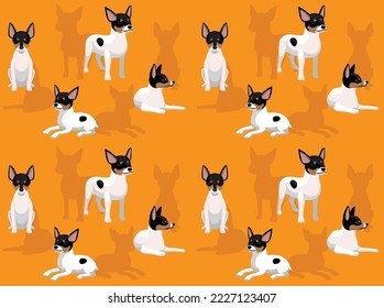 Hundespielzeug Fox Terrier Cartoon Charakter Nahtlose Bildschirmhintergrund