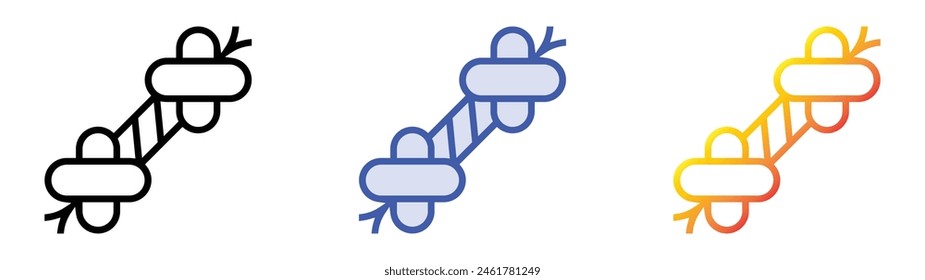 dog toy icon. Linear, Blue Fill and Gradient Style Design Isolated On White Background