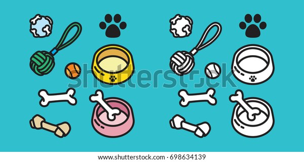 Dog Toy Puppy Icon Dog Paw Stock Vector (Royalty Free) 698634139