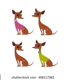 Dog. Toy terrier. Vector illustration.
