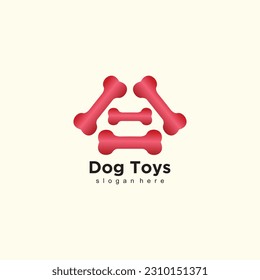Dog toys logo design for business vector