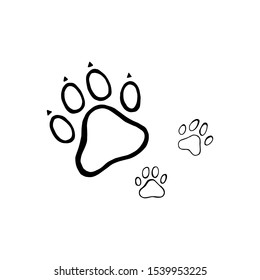 Dog track black icon, logo, silhouette isolated on white background. Vector illustration.