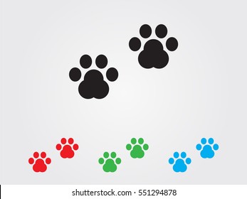 dog track, icon, vector illustration eps10