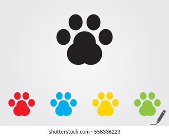 dog track, icon, vector illustration eps10