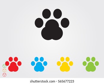 dog track, icon, vector illustration eps10