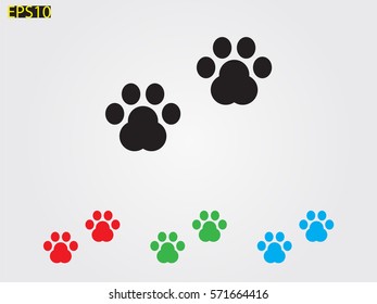 dog track, icon, vector illustration eps10