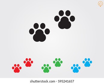 dog track, icon, vector illustration eps10