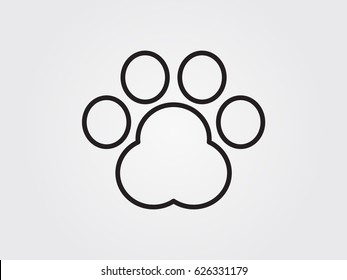 dog track, icon, vector illustration eps10