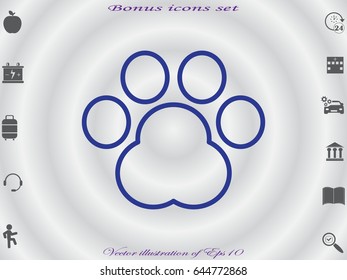 dog track, icon, vector illustration eps10