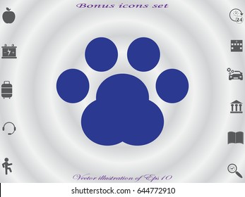 dog track, icon, vector illustration eps10