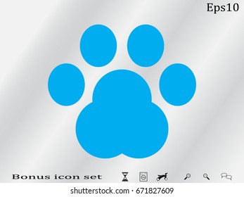 dog track, icon, vector illustration eps10
