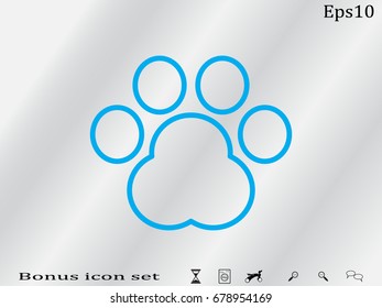 dog track, icon, vector illustration eps10