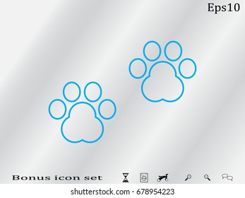 dog track, icon, vector illustration eps10