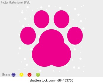 dog track, icon, vector illustration eps10