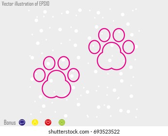 dog track, icon, vector illustration eps10