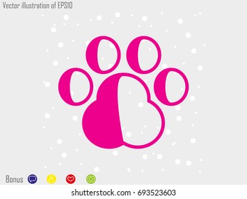 dog track, icon, vector illustration eps10