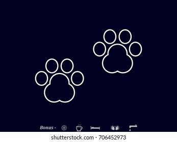 dog track, icon, vector illustration eps10