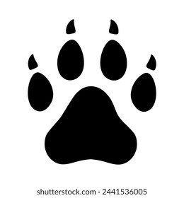 Dog tracks. Paw print. Illustration isolated on white background.