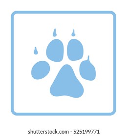 Dog trail icon. Blue frame design. Vector illustration.