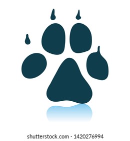 Dog Trail Icon. Shadow Reflection Design. Vector Illustration.