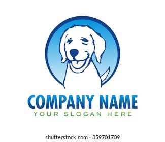 dog trainer character illustration logo icon vector