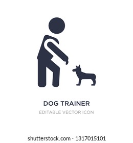 dog trainer icon on white background. Simple element illustration from People concept. dog trainer icon symbol design.