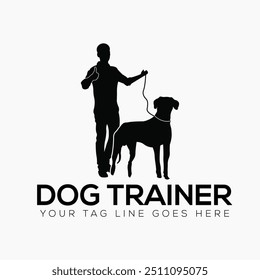 Design de logotipo para instrutores de cães, design vetorial 