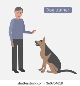 Dog Trainer. Vector illustration