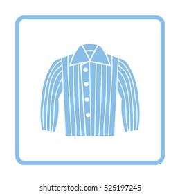 Dog trainig jacket icon. Blue frame design. Vector illustration.