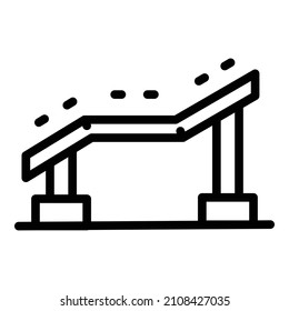 Dog training bar icon. Outline dog training bar vector icon for web design isolated on white background