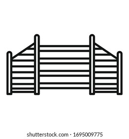 Dog training barrier icon. Outline dog training barrier vector icon for web design isolated on white background